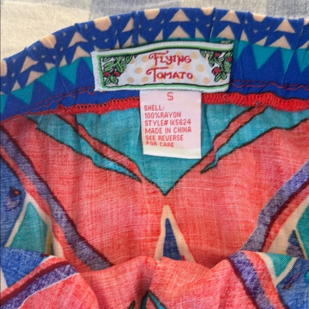 Flying Tomato Blue and Red Maxi A-Line Skirt - Picture 3 of 4